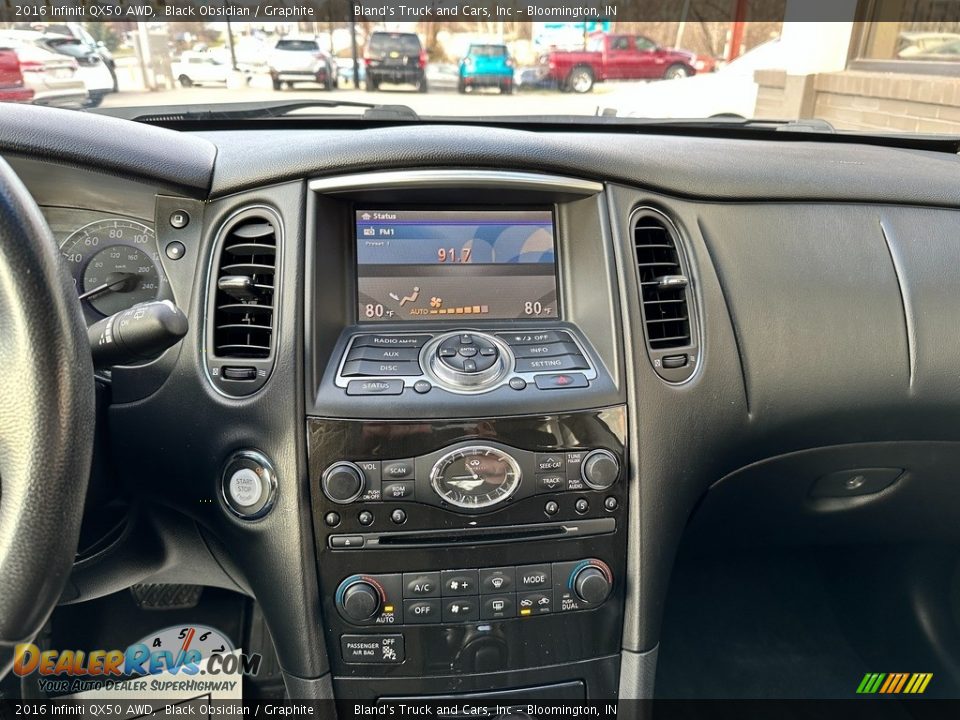 2016 Infiniti QX50 AWD Black Obsidian / Graphite Photo #16