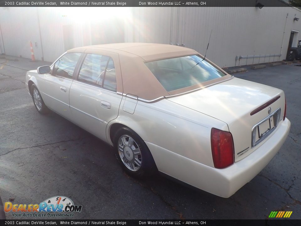 2003 Cadillac DeVille Sedan White Diamond / Neutral Shale Beige Photo #8