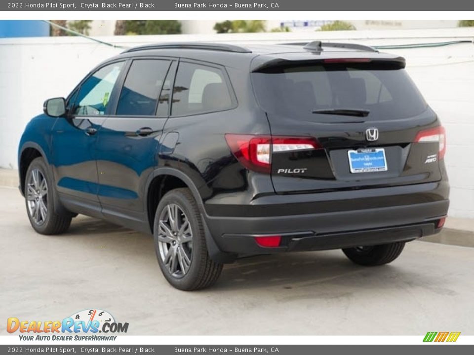 2022 Honda Pilot Sport Crystal Black Pearl / Black Photo #2