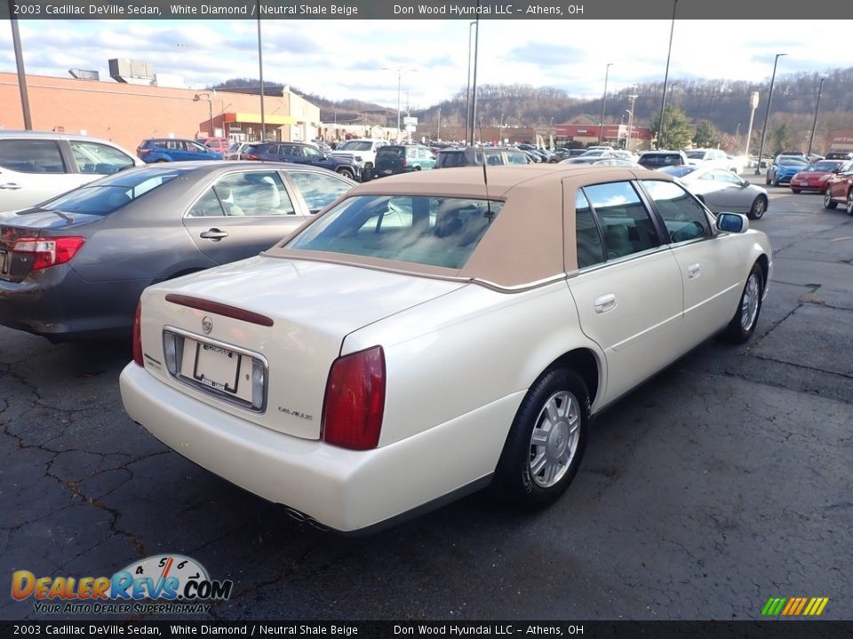 2003 Cadillac DeVille Sedan White Diamond / Neutral Shale Beige Photo #10