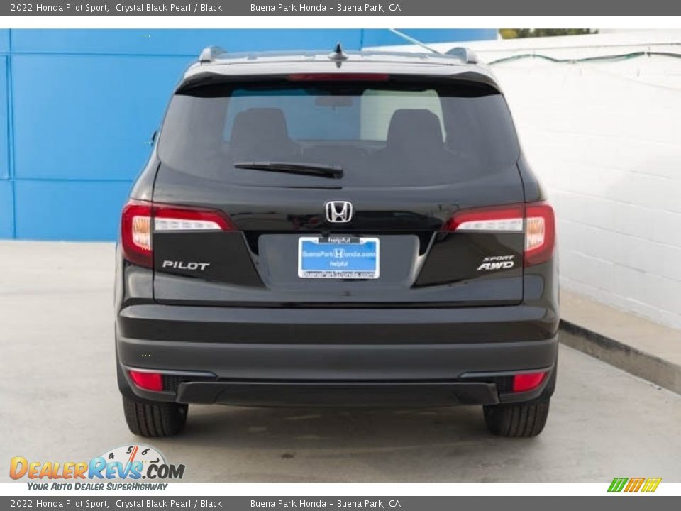 2022 Honda Pilot Sport Crystal Black Pearl / Black Photo #5