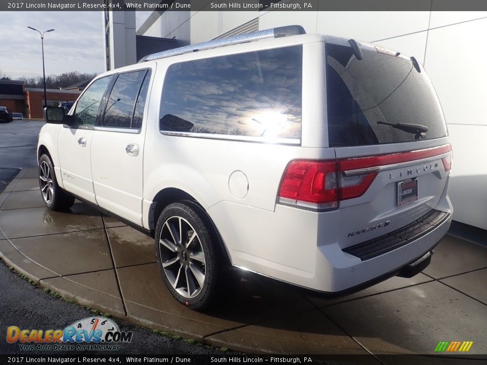 2017 Lincoln Navigator L Reserve 4x4 White Platinum / Dune Photo #3