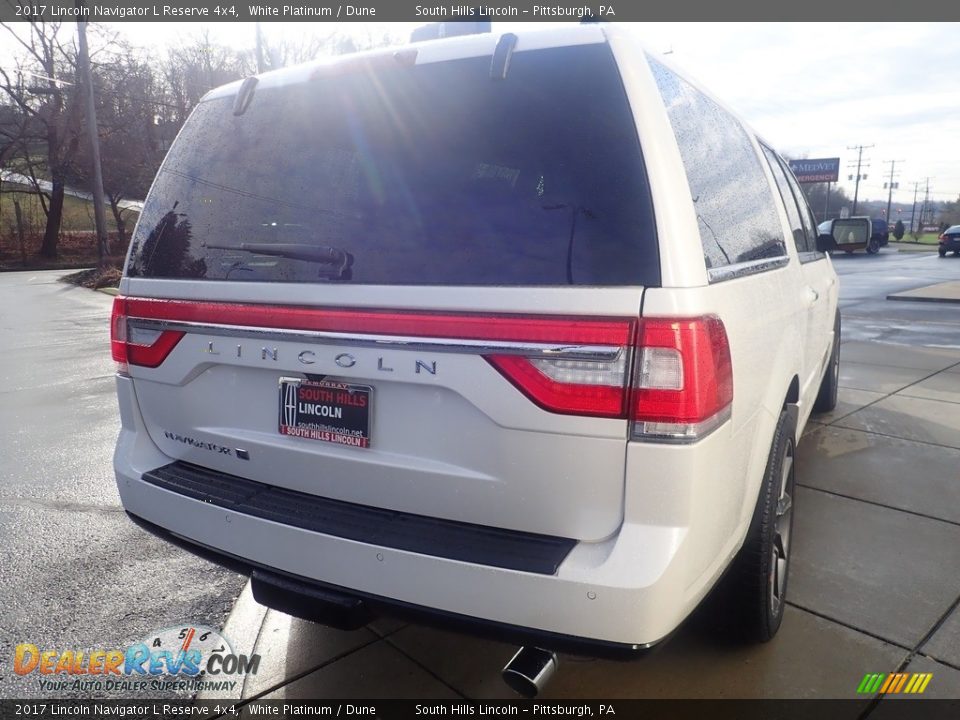 2017 Lincoln Navigator L Reserve 4x4 White Platinum / Dune Photo #6