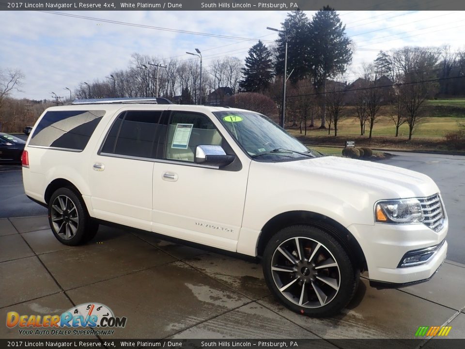 2017 Lincoln Navigator L Reserve 4x4 White Platinum / Dune Photo #7