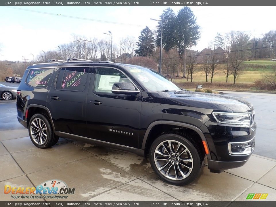 2022 Jeep Wagoneer Series III 4x4 Diamond Black Crystal Pearl / Sea Salt/Black Photo #7