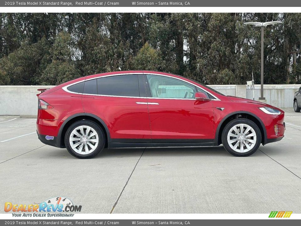 Red Multi-Coat 2019 Tesla Model X Standard Range Photo #3