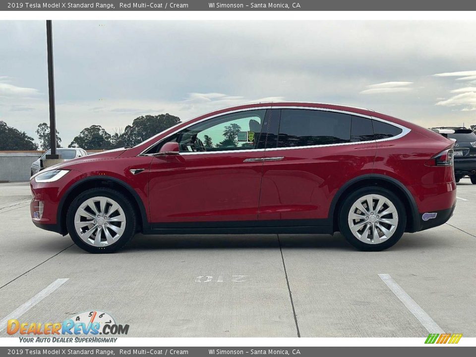 Red Multi-Coat 2019 Tesla Model X Standard Range Photo #7