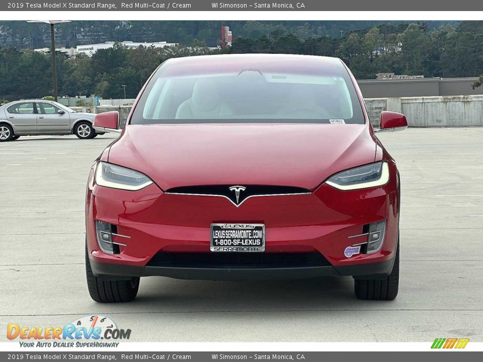 2019 Tesla Model X Standard Range Red Multi-Coat / Cream Photo #9