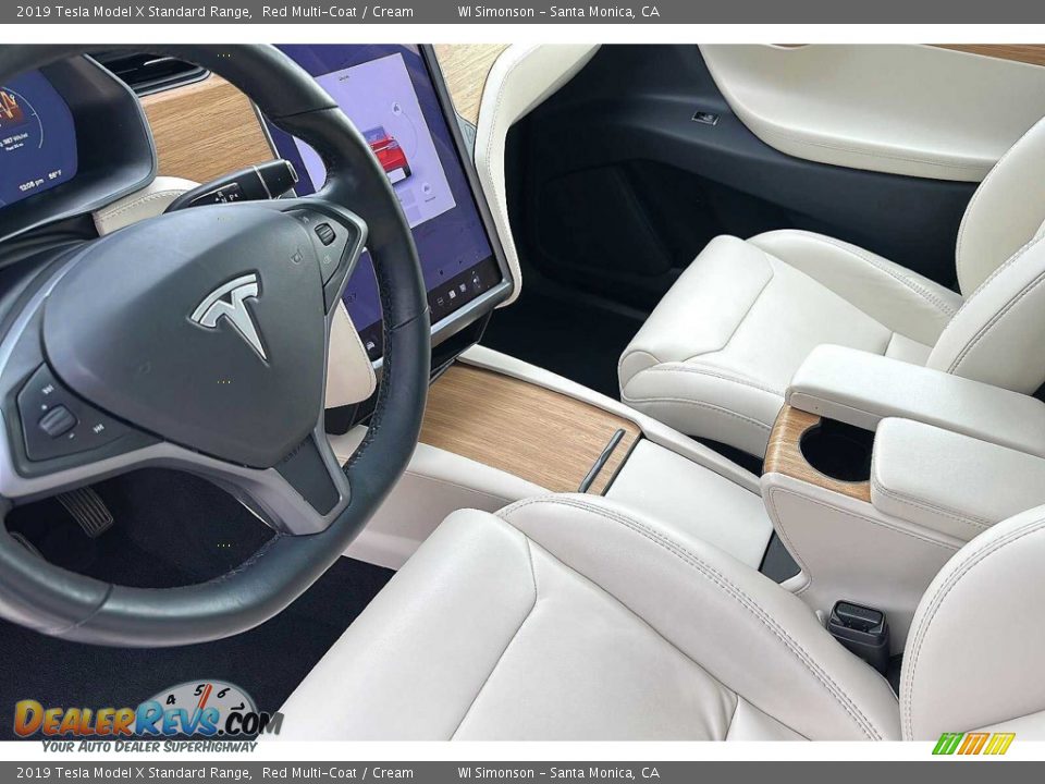 Cream Interior - 2019 Tesla Model X Standard Range Photo #10
