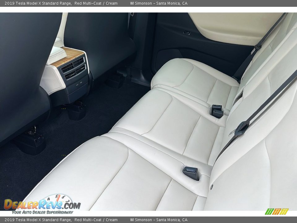 Rear Seat of 2019 Tesla Model X Standard Range Photo #14