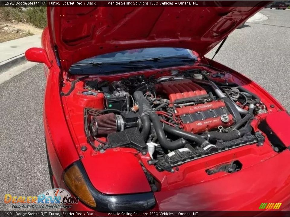 1991 Dodge Stealth R/T Turbo Scarlet Red / Black Photo #16