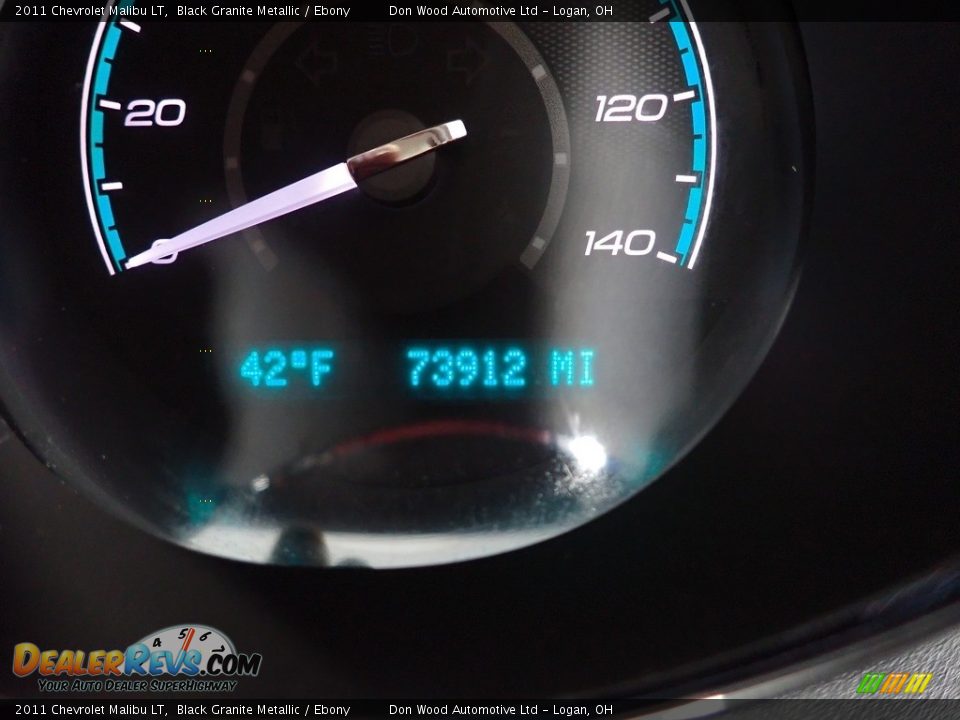 2011 Chevrolet Malibu LT Black Granite Metallic / Ebony Photo #28