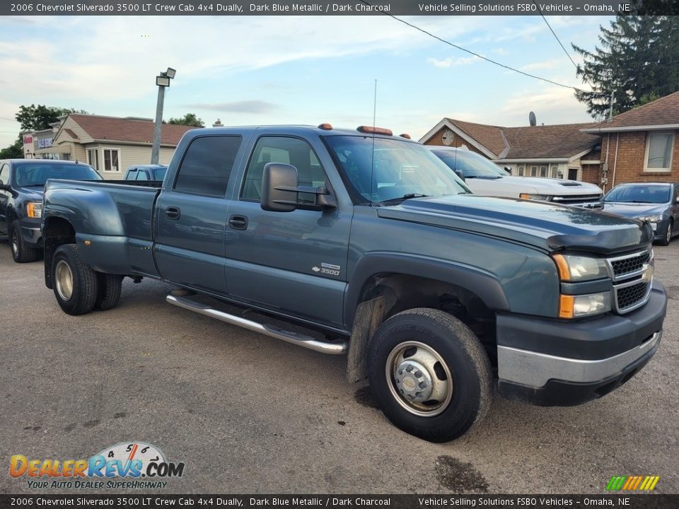 2006 Chevrolet Silverado 3500 LT Crew Cab 4x4 Dually Dark Blue Metallic / Dark Charcoal Photo #9