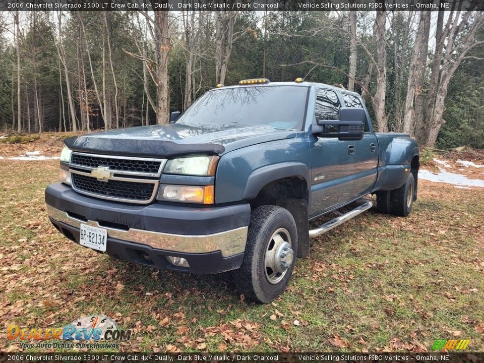 2006 Chevrolet Silverado 3500 LT Crew Cab 4x4 Dually Dark Blue Metallic / Dark Charcoal Photo #10