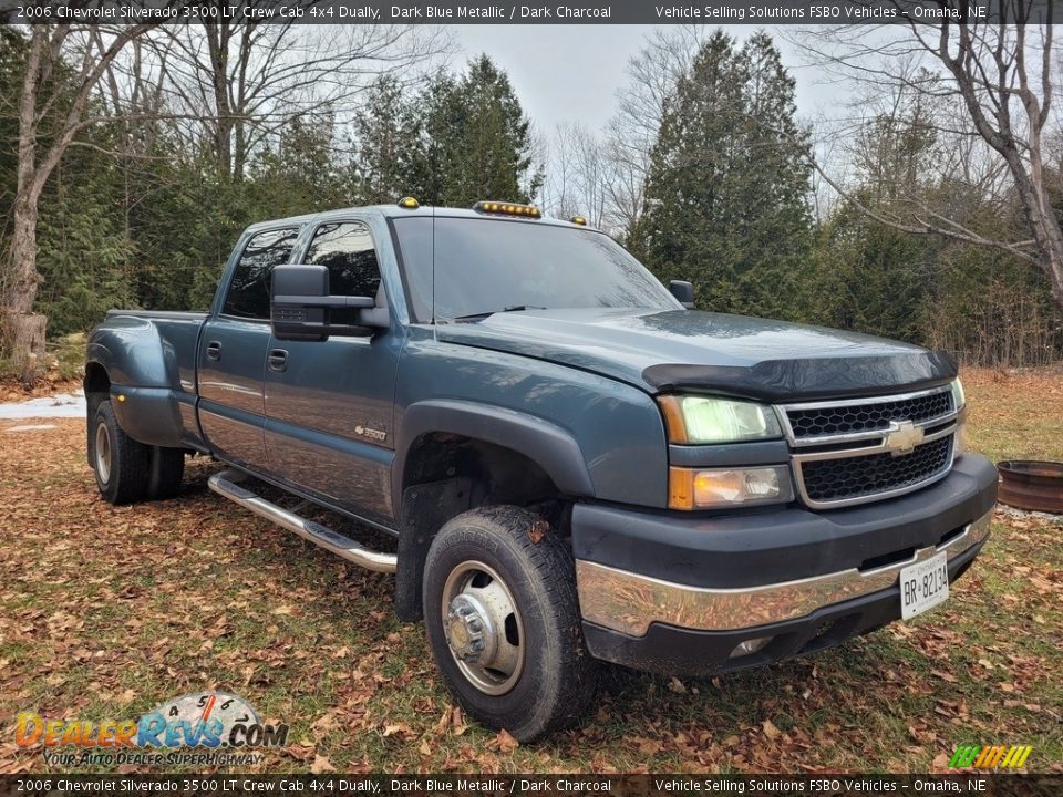 2006 Chevrolet Silverado 3500 LT Crew Cab 4x4 Dually Dark Blue Metallic / Dark Charcoal Photo #11