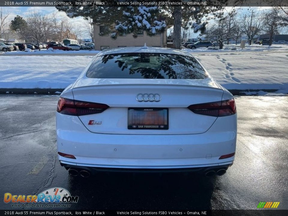 2018 Audi S5 Premium Plus Sportback Ibis White / Black Photo #10