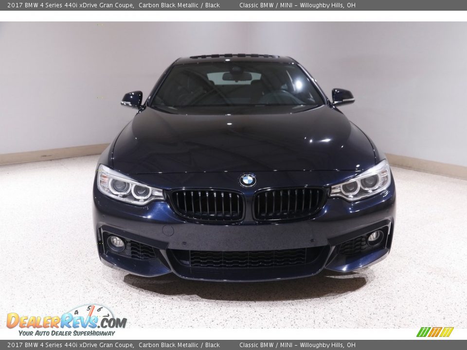 2017 BMW 4 Series 440i xDrive Gran Coupe Carbon Black Metallic / Black Photo #2