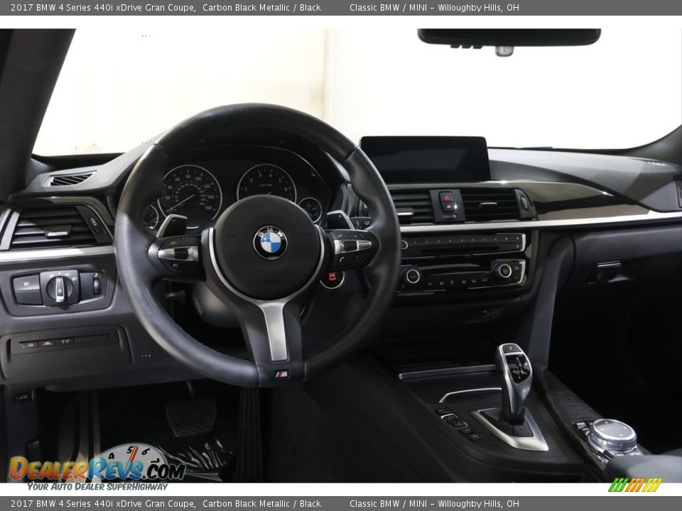 2017 BMW 4 Series 440i xDrive Gran Coupe Carbon Black Metallic / Black Photo #6