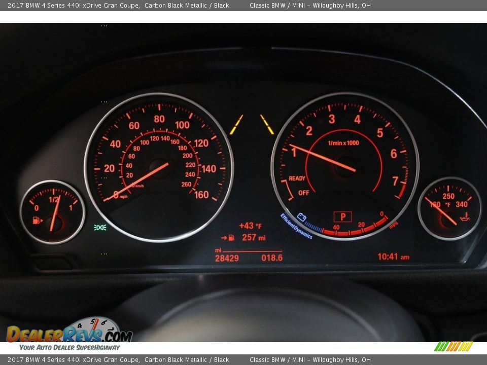 2017 BMW 4 Series 440i xDrive Gran Coupe Gauges Photo #8