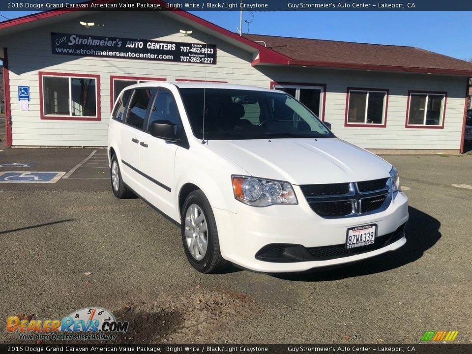 2016 Dodge Grand Caravan American Value Package Bright White / Black/Light Graystone Photo #1