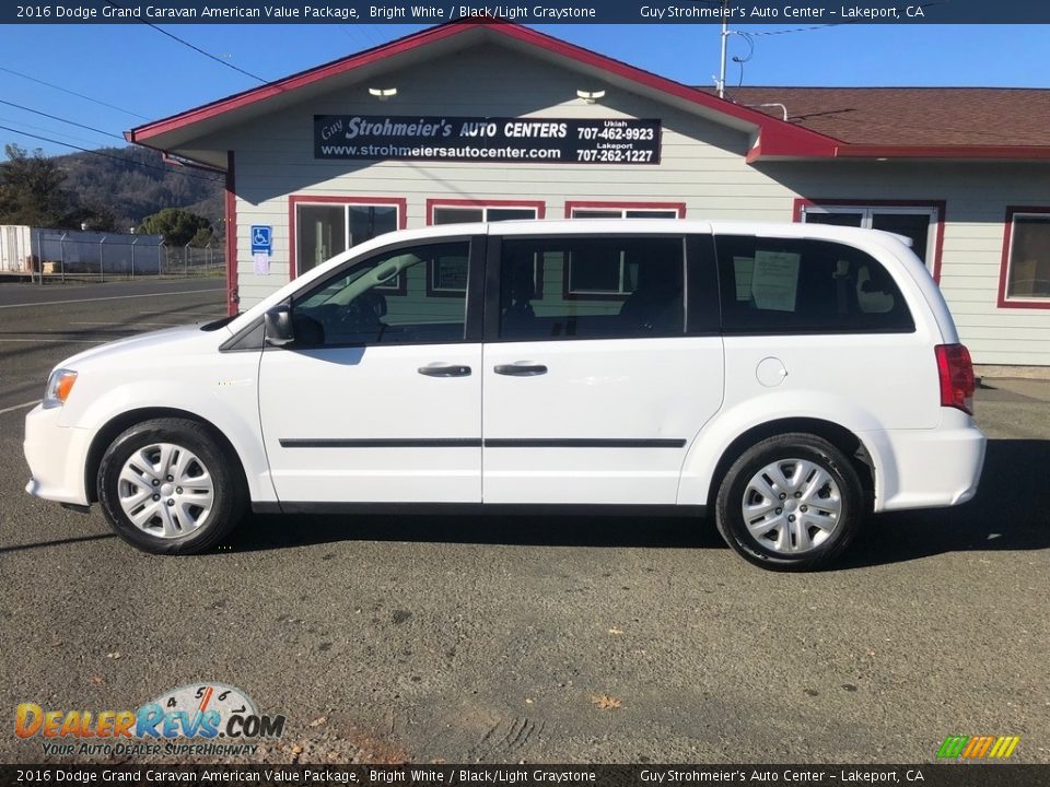 2016 Dodge Grand Caravan American Value Package Bright White / Black/Light Graystone Photo #3