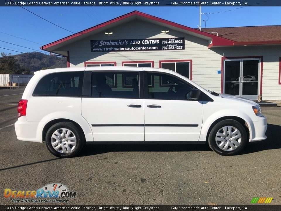 2016 Dodge Grand Caravan American Value Package Bright White / Black/Light Graystone Photo #4