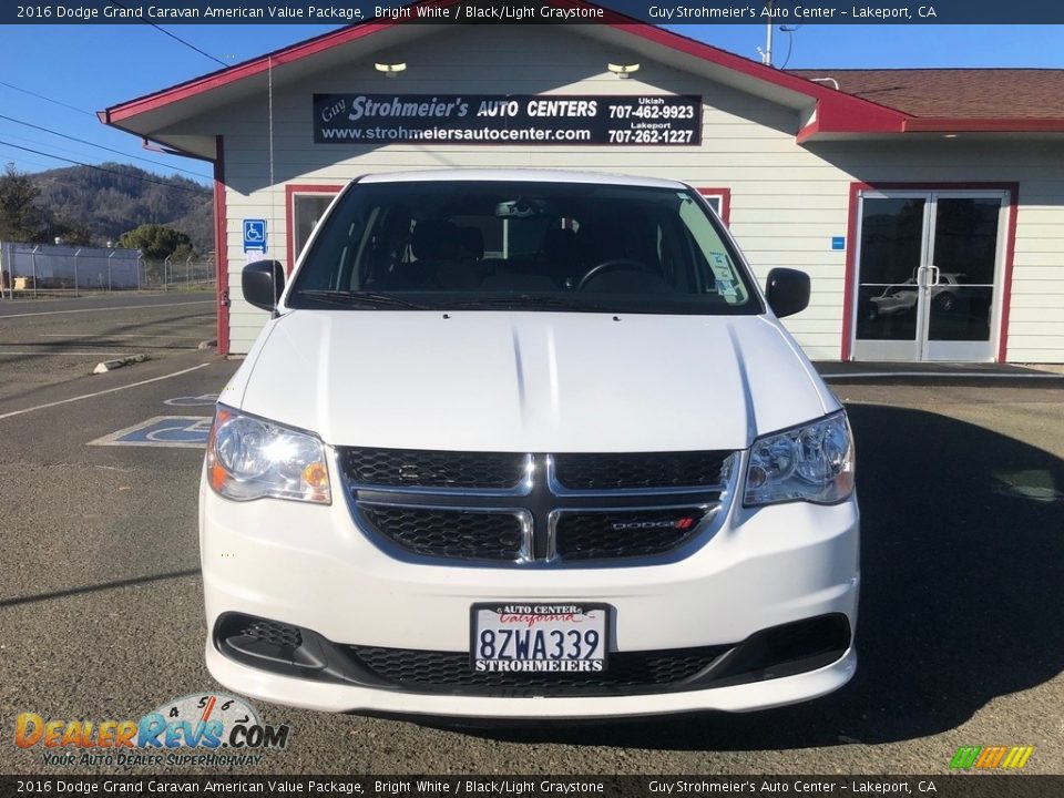 2016 Dodge Grand Caravan American Value Package Bright White / Black/Light Graystone Photo #5