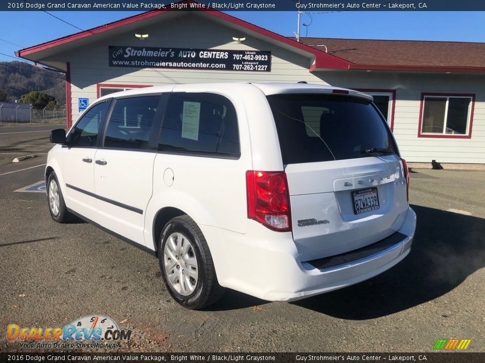 2016 Dodge Grand Caravan American Value Package Bright White / Black/Light Graystone Photo #6