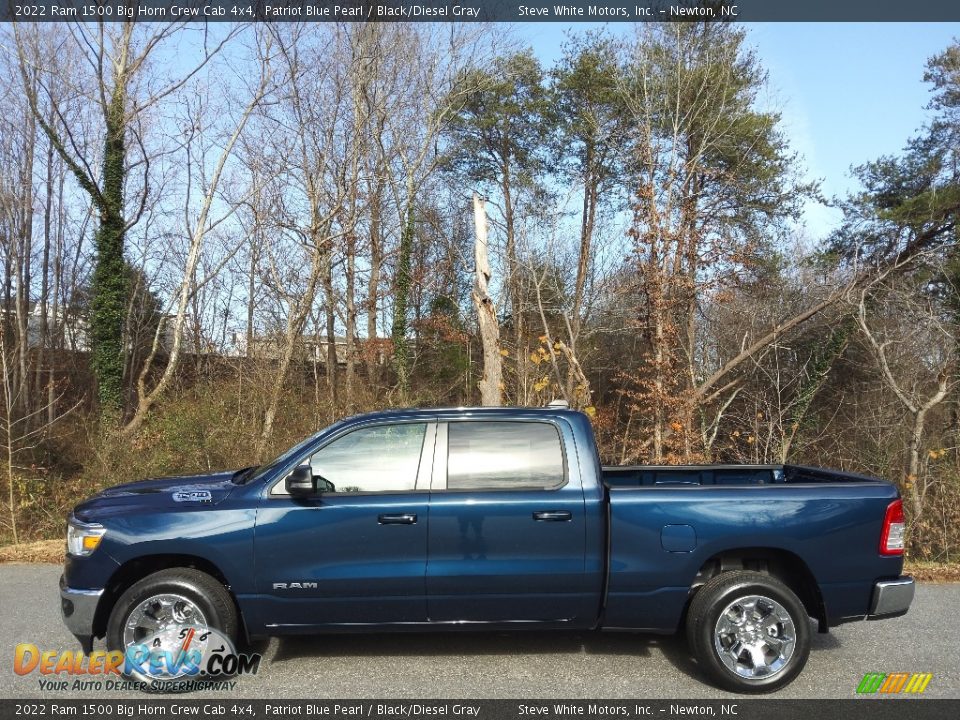 Patriot Blue Pearl 2022 Ram 1500 Big Horn Crew Cab 4x4 Photo #1