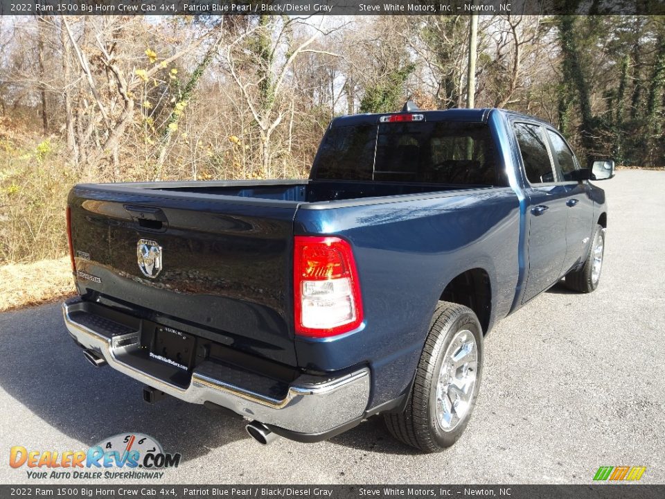 2022 Ram 1500 Big Horn Crew Cab 4x4 Patriot Blue Pearl / Black/Diesel Gray Photo #6