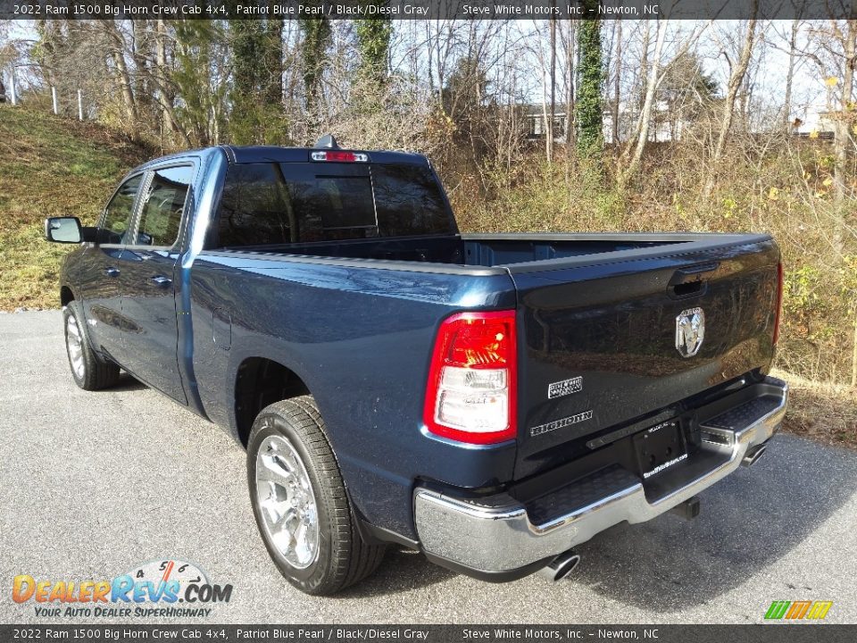 2022 Ram 1500 Big Horn Crew Cab 4x4 Patriot Blue Pearl / Black/Diesel Gray Photo #9