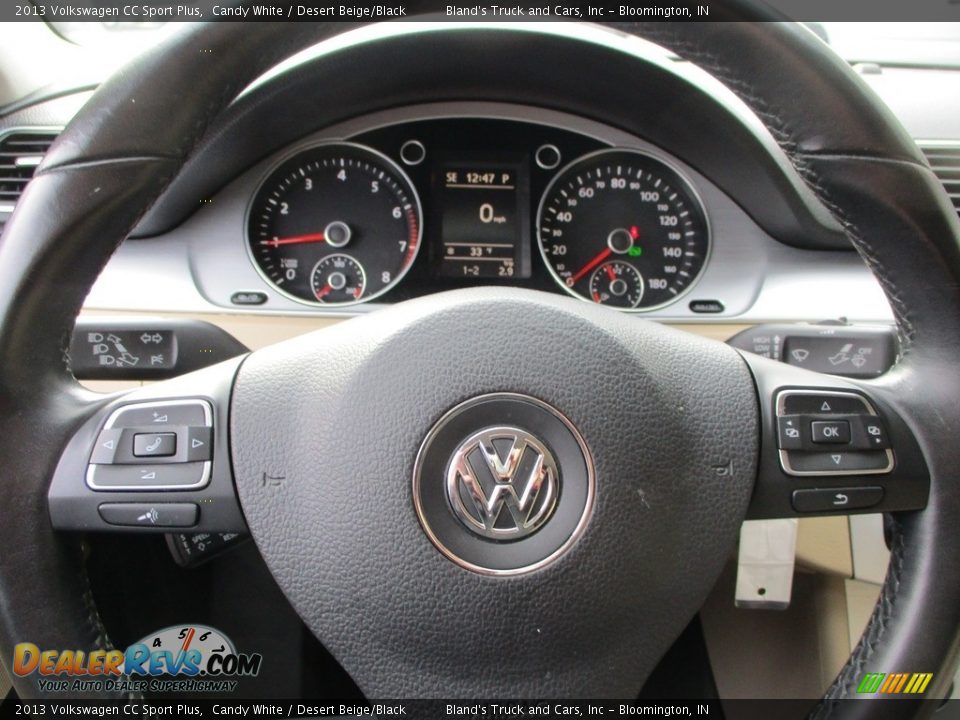 2013 Volkswagen CC Sport Plus Candy White / Desert Beige/Black Photo #11