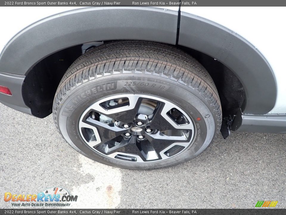 2022 Ford Bronco Sport Outer Banks 4x4 Cactus Gray / Navy Pier Photo #9