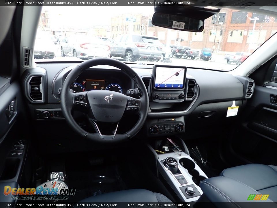 2022 Ford Bronco Sport Outer Banks 4x4 Cactus Gray / Navy Pier Photo #13