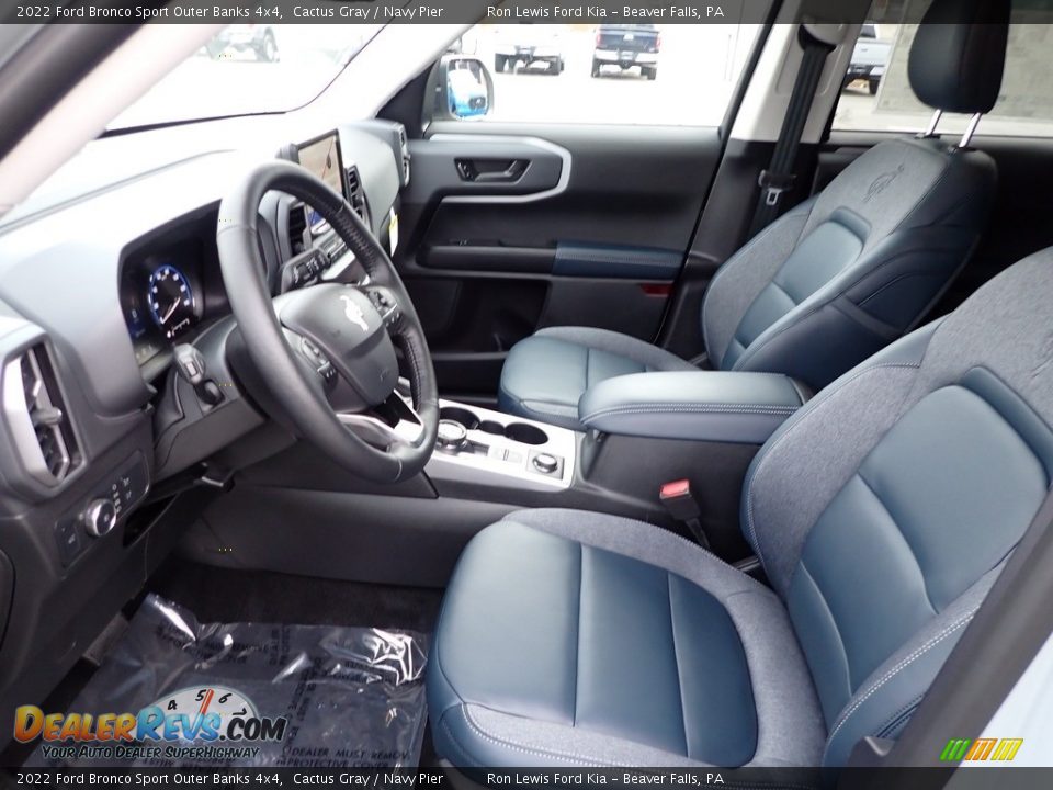 2022 Ford Bronco Sport Outer Banks 4x4 Cactus Gray / Navy Pier Photo #14