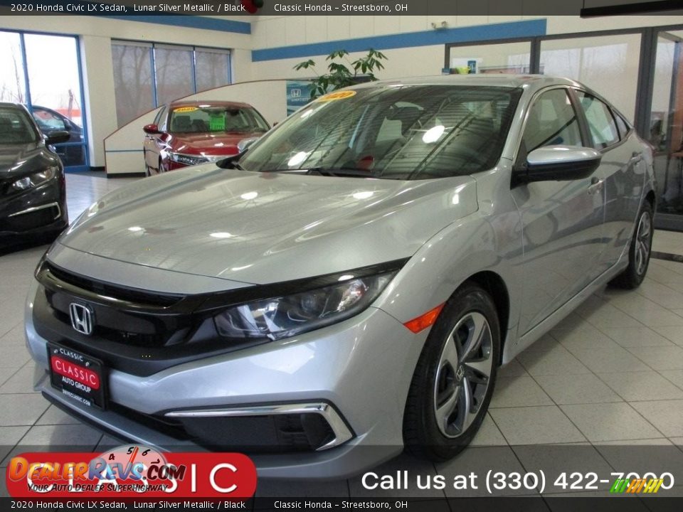 2020 Honda Civic LX Sedan Lunar Silver Metallic / Black Photo #1