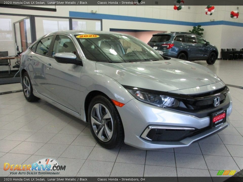 2020 Honda Civic LX Sedan Lunar Silver Metallic / Black Photo #3