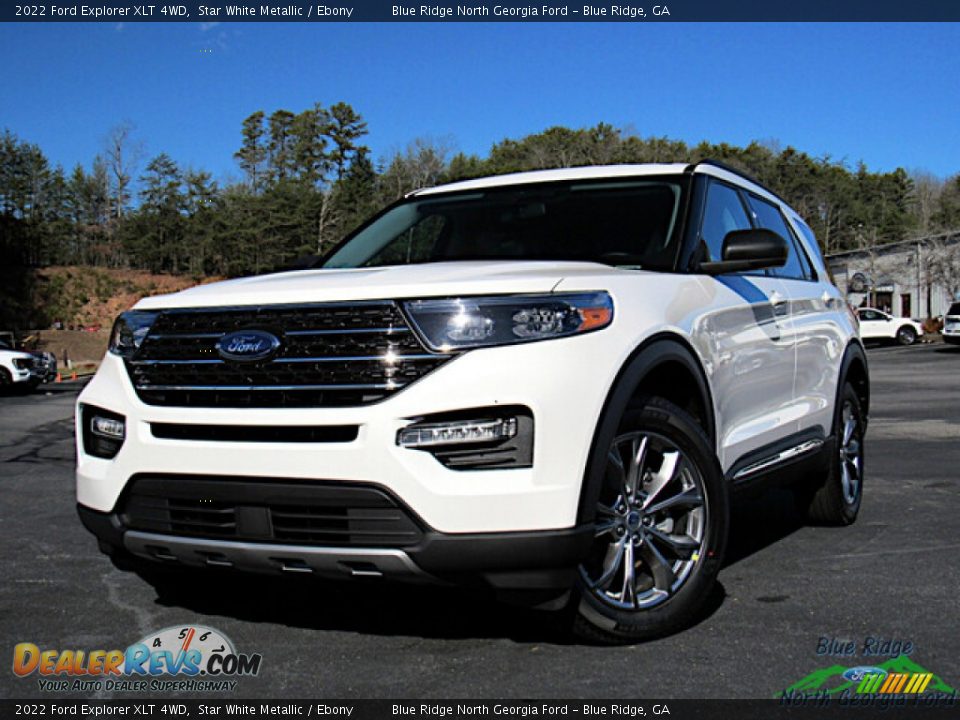 2022 Ford Explorer XLT 4WD Star White Metallic / Ebony Photo #1