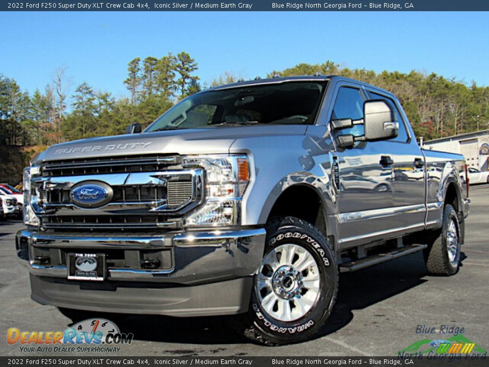 2022 Ford F250 Super Duty XLT Crew Cab 4x4 Iconic Silver / Medium Earth Gray Photo #1