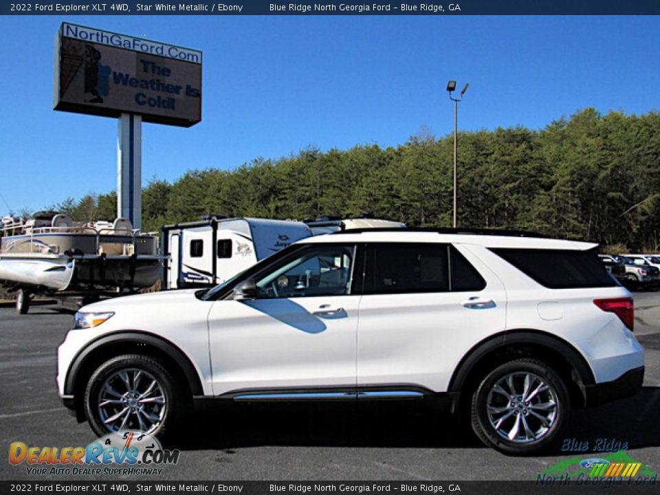 2022 Ford Explorer XLT 4WD Star White Metallic / Ebony Photo #2