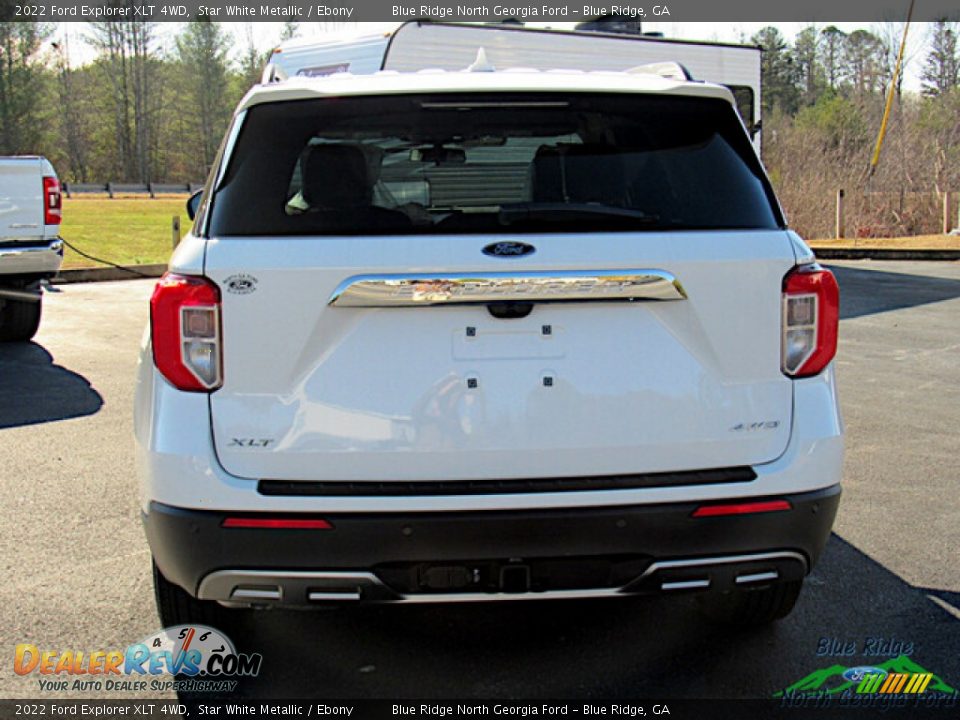 2022 Ford Explorer XLT 4WD Star White Metallic / Ebony Photo #4