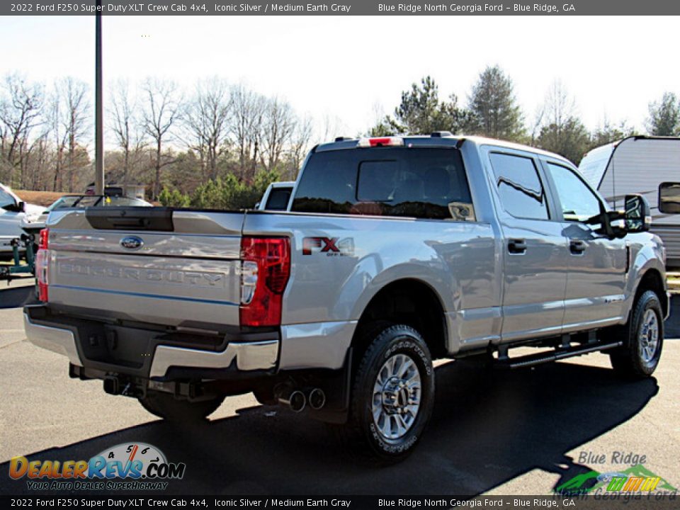 2022 Ford F250 Super Duty XLT Crew Cab 4x4 Iconic Silver / Medium Earth Gray Photo #5