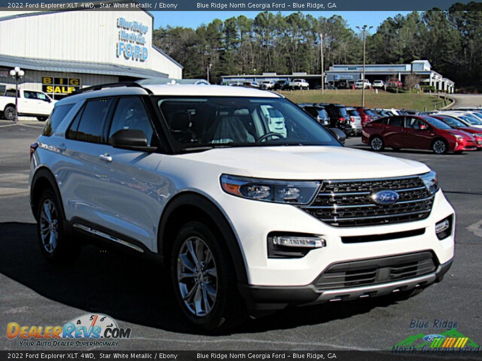 2022 Ford Explorer XLT 4WD Star White Metallic / Ebony Photo #7