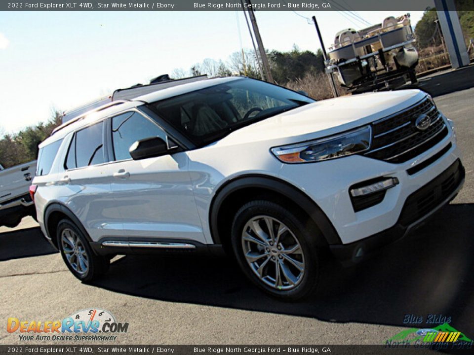 2022 Ford Explorer XLT 4WD Star White Metallic / Ebony Photo #28