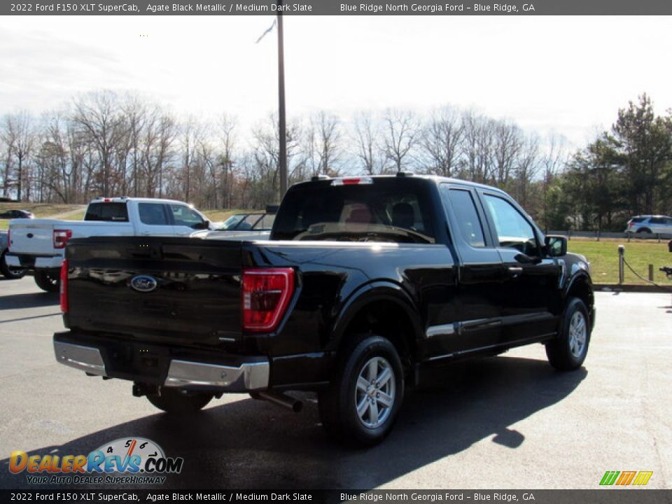 2022 Ford F150 XLT SuperCab Agate Black Metallic / Medium Dark Slate Photo #5