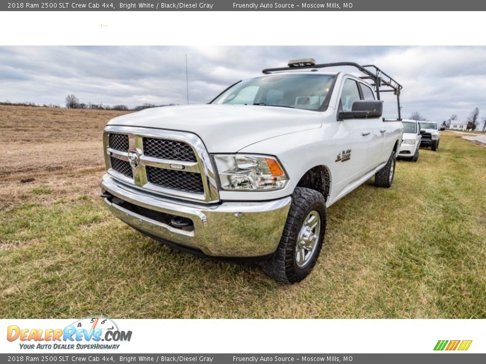 2018 Ram 2500 SLT Crew Cab 4x4 Bright White / Black/Diesel Gray Photo #8