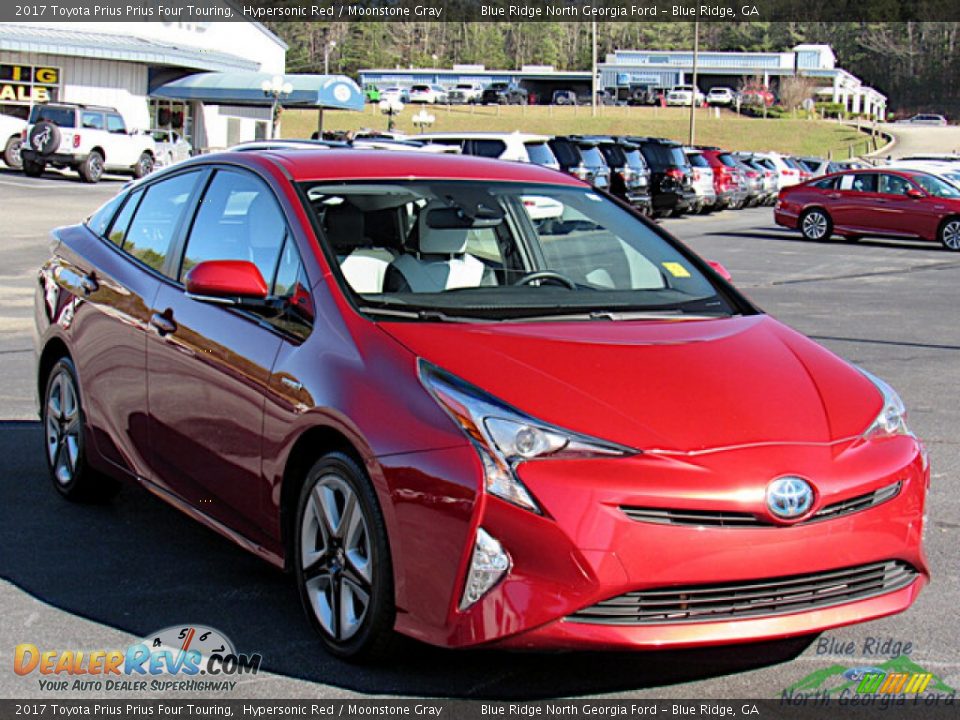 2017 Toyota Prius Prius Four Touring Hypersonic Red / Moonstone Gray Photo #7