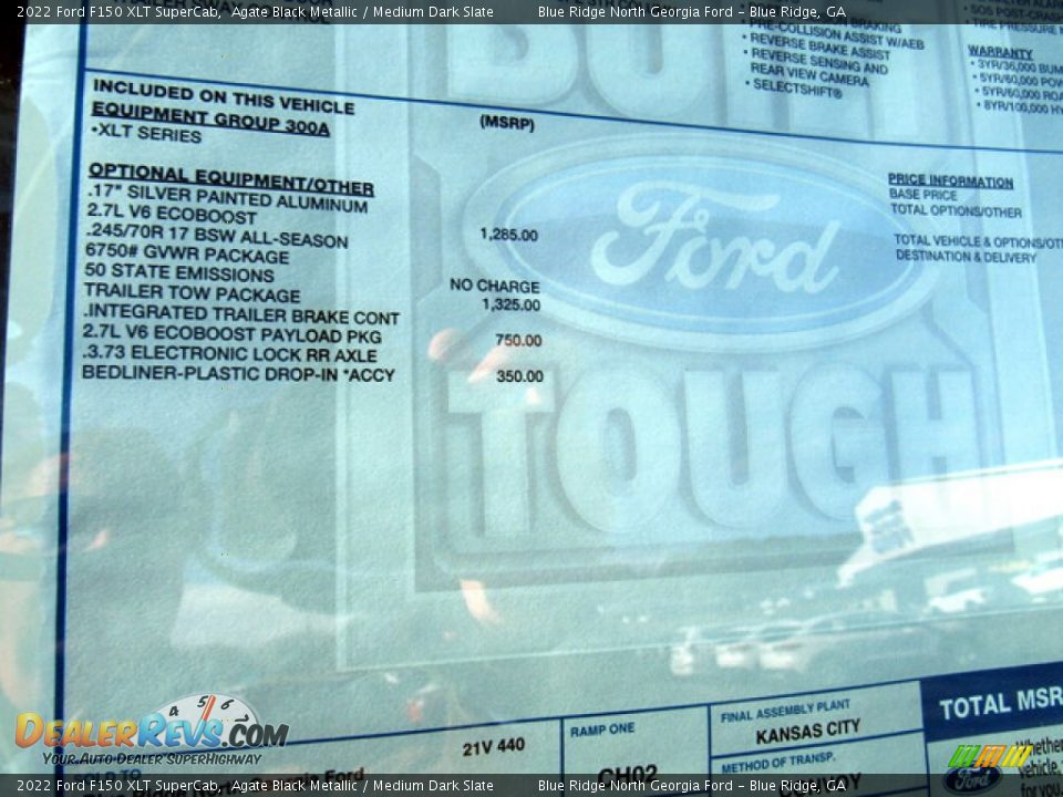 2022 Ford F150 XLT SuperCab Agate Black Metallic / Medium Dark Slate Photo #23