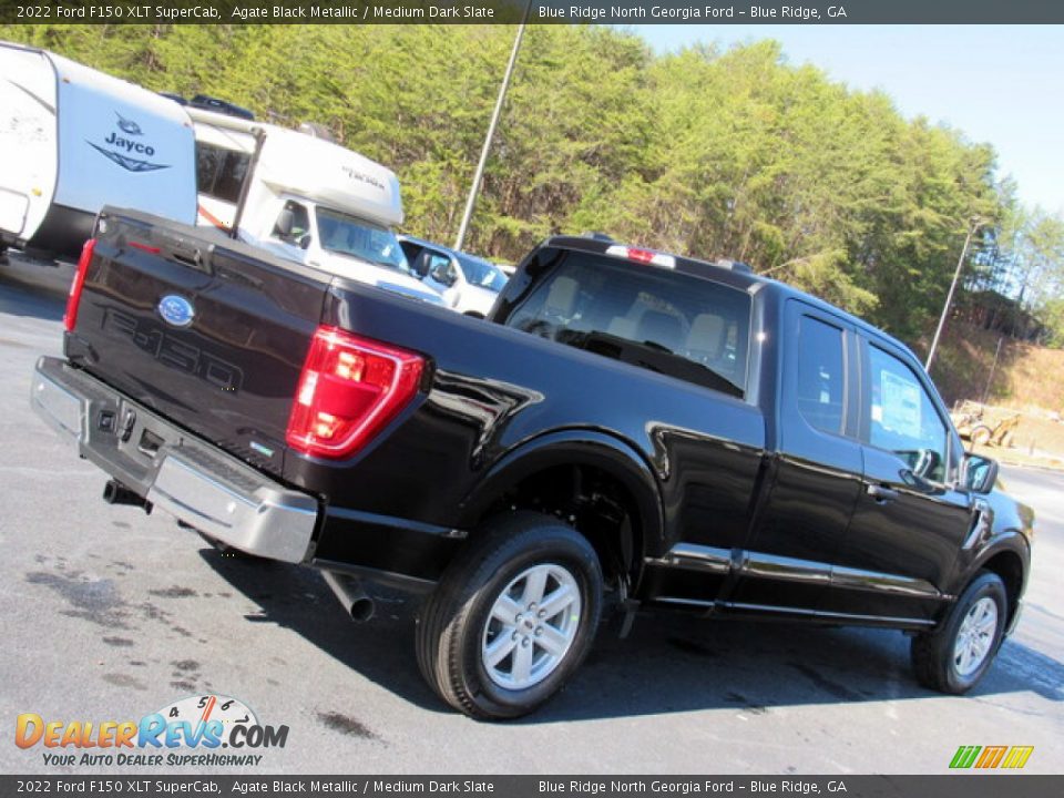 2022 Ford F150 XLT SuperCab Agate Black Metallic / Medium Dark Slate Photo #26