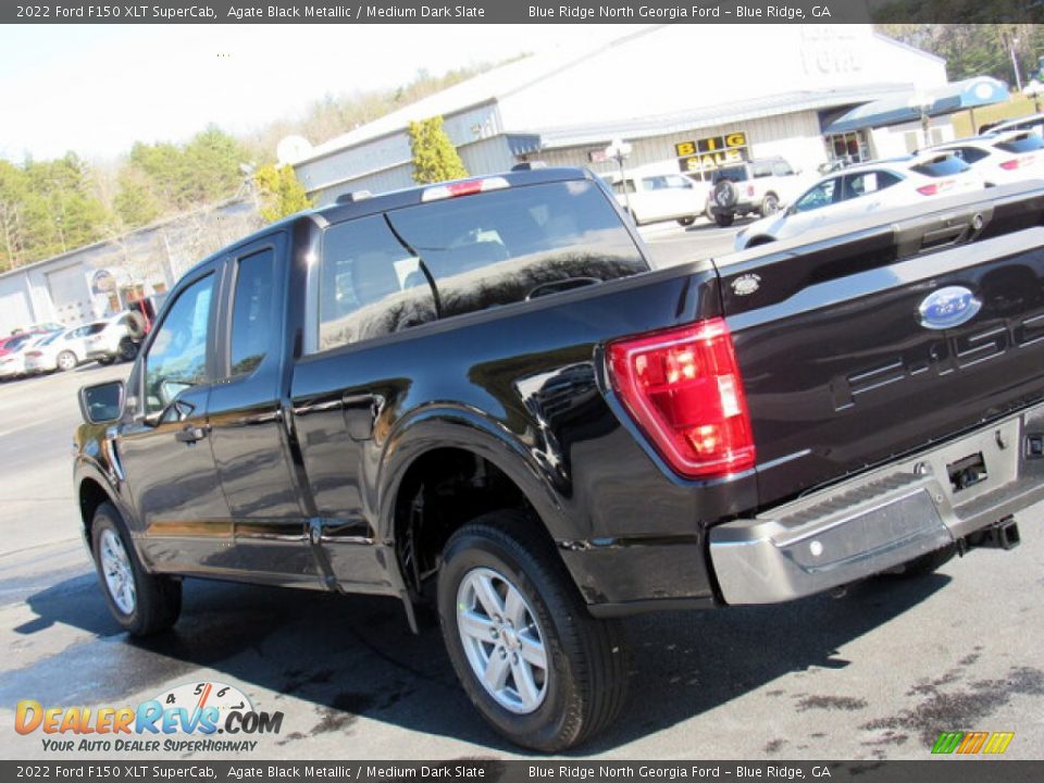 2022 Ford F150 XLT SuperCab Agate Black Metallic / Medium Dark Slate Photo #27